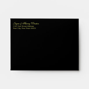 Las Vegas Deluxe Black A2 envelope w/Gold interior