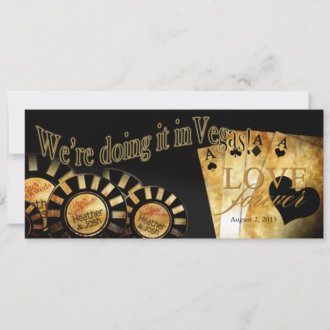 Las Vegas Deluxe Wedding Invitation (Front)