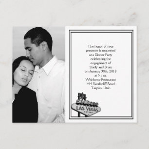 Las Vegas Destination Wedding Engagement Invitation