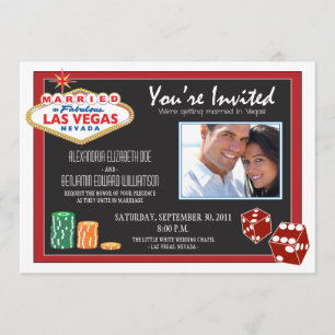 Las Vegas Destination Wedding Invitation (red)