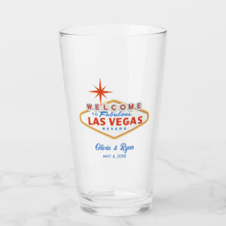 Las Vegas Destination Wedding Keepsake Gift Glass