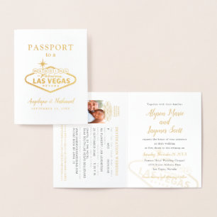 Las Vegas Destination Wedding Passport Invitation