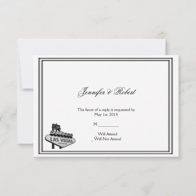Las Vegas Destination Wedding Response Card (Front)