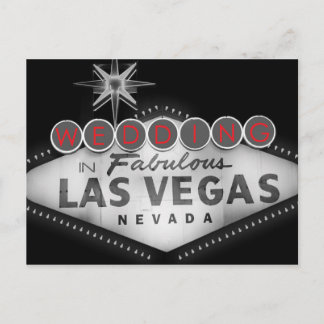 Las Vegas Destination Wedding RSVP Invitation Postcard