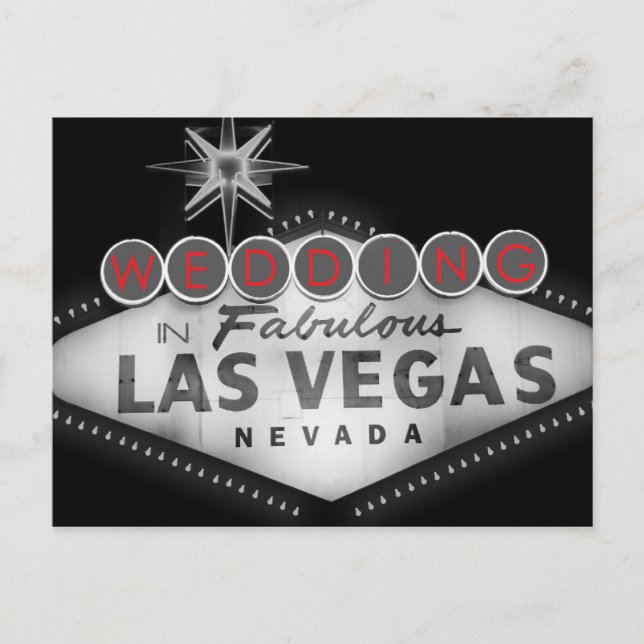Las Vegas Destination Wedding RSVP Invitation Postcard (Front)