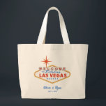 Las Vegas Destination Wedding Welcome  Large Tote Bag<br><div class="desc">Get ready for a memorable Las Vegas wedding with this customisable wedding welcome tote bag! It's the perfect gift tote that guests will actually want to keep.</div>