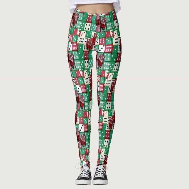 Las Vegas Dice Casino Or Board Game Leggings (Front)