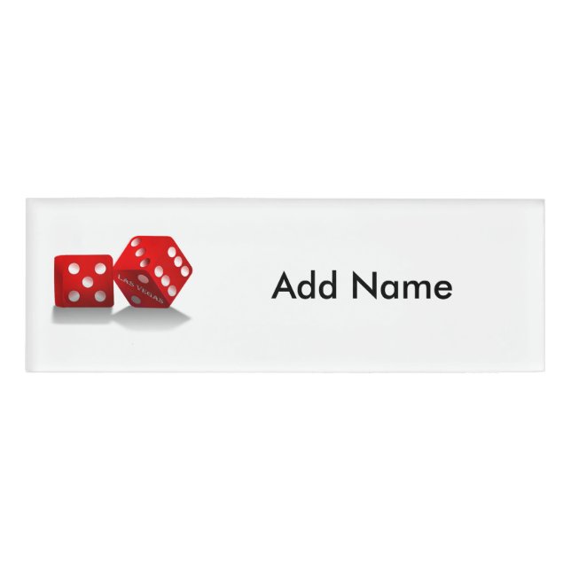 Las Vegas Dice Name Tag (Front)