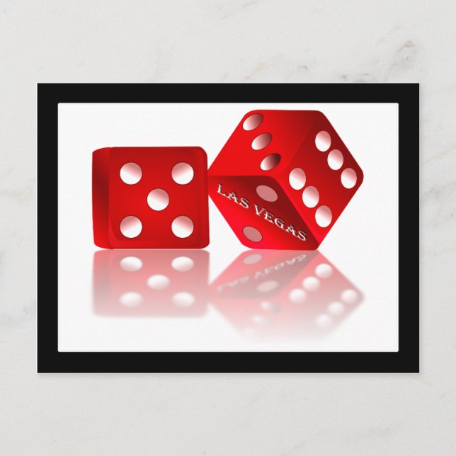 Las Vegas Dice Postcard (Front)