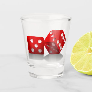 Las Vegas Dice Shot Glass