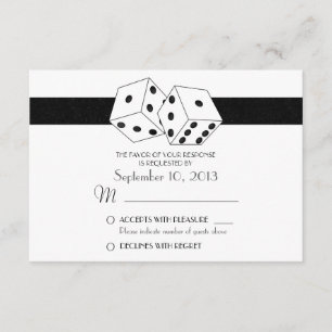 Las Vegas Dice Theme RSVP White and Black