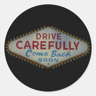 Las Vegas Drive Carefully Sticker