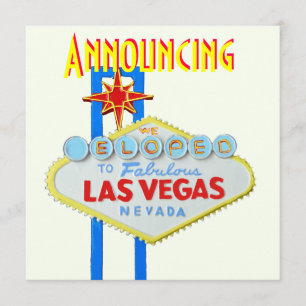 Las Vegas Elope Wedding Announcement