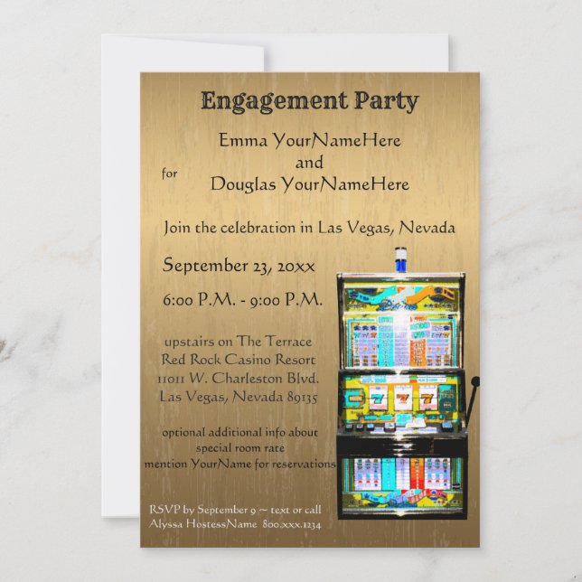 Las Vegas Engagement Party   Invitation (Front)