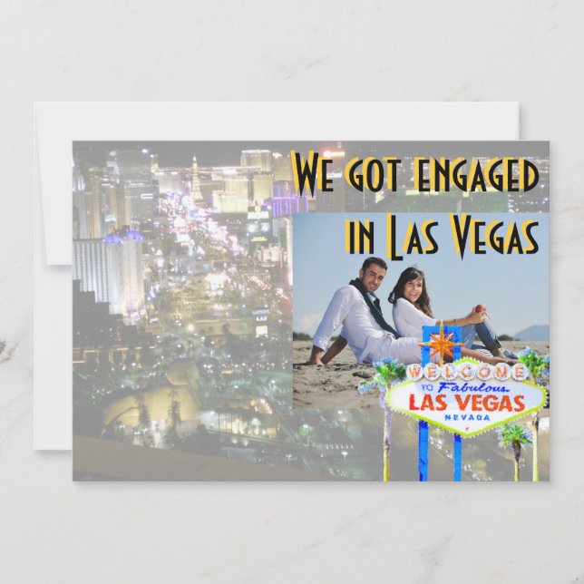 Las Vegas Engagement Photo Card (Front)