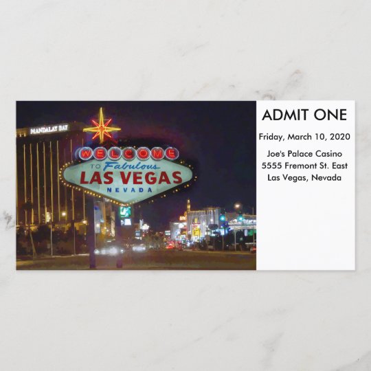 Las Vegas Event Admission Ticket | Zazzle.co.uk