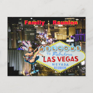 Las Vegas Family Reunion Invitation Postcard