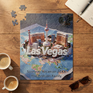 Las Vegas Family Vacation 3D Trip Souvenir Jigs Jigsaw Puzzle