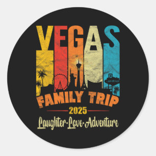 Las Vegas Family Vacation Las Vegas Family Trip 20 Classic Round Sticker