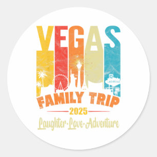 Las Vegas Family Vacation Las Vegas Family Trip 20 Classic Round Sticker