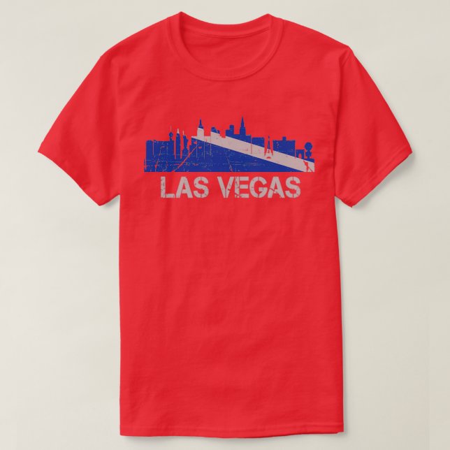 Las Vegas Flag Skyline Nevada T-Shirt (Design Front)