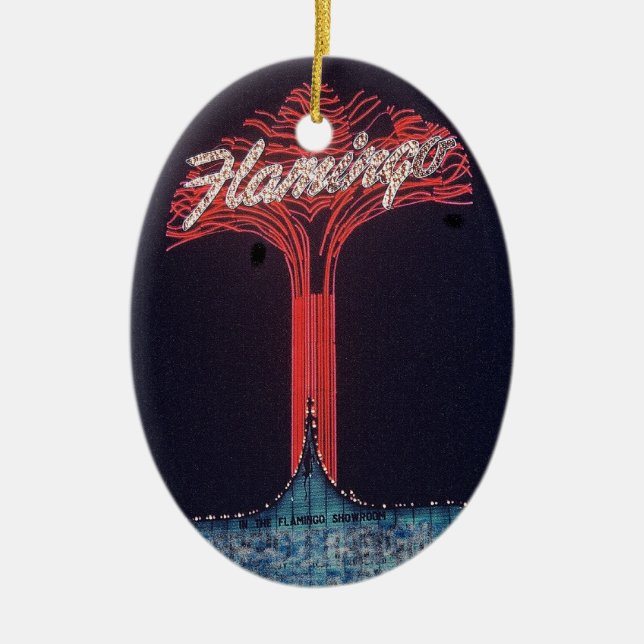 Las Vegas Flamingo Hotel Ceramic Tree Decoration (Front)