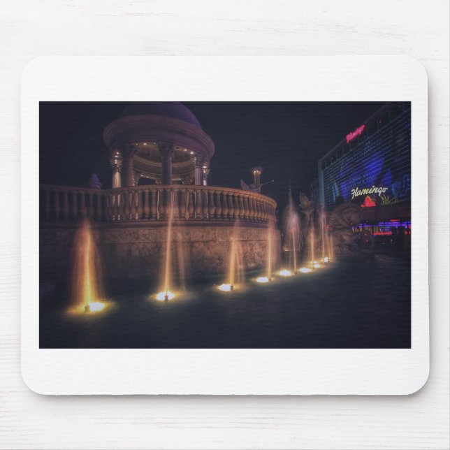 Las Vegas Flamingo Hotel Fountain Architecture Mouse Mat (Front)