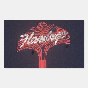 Las Vegas Flamingo Hotel Rectangular Sticker