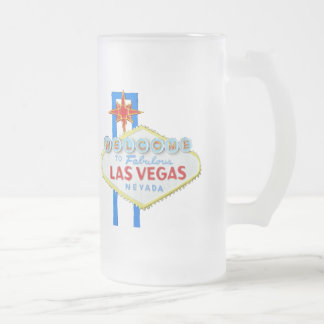 Las Vegas Frosted Glass Beer Mug