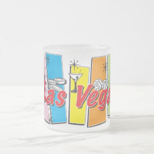 Las-Vegas- Frosted Glass Coffee Mug