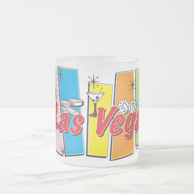 Las-Vegas- Frosted Glass Coffee Mug (Center)