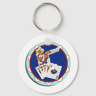 Las Vegas Gal Poker Chip Key Ring
