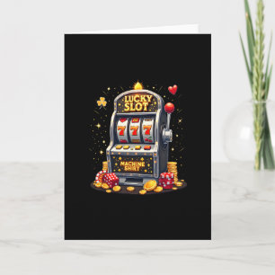 Las Vegas Gambling Lovers Lucky Slot Machine Casin Card