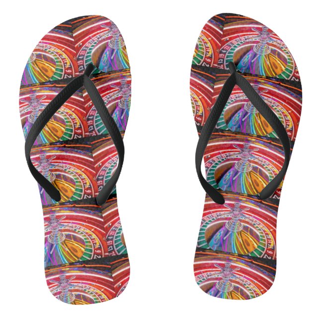 LAS VEGAS GAMES FLIP FLOPS (Footbed)