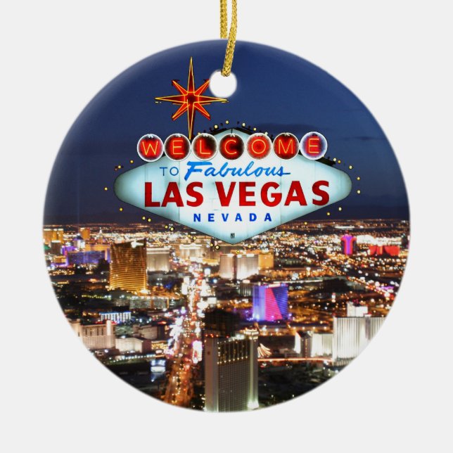 Las Vegas Gifts Ceramic Tree Decoration (Front)
