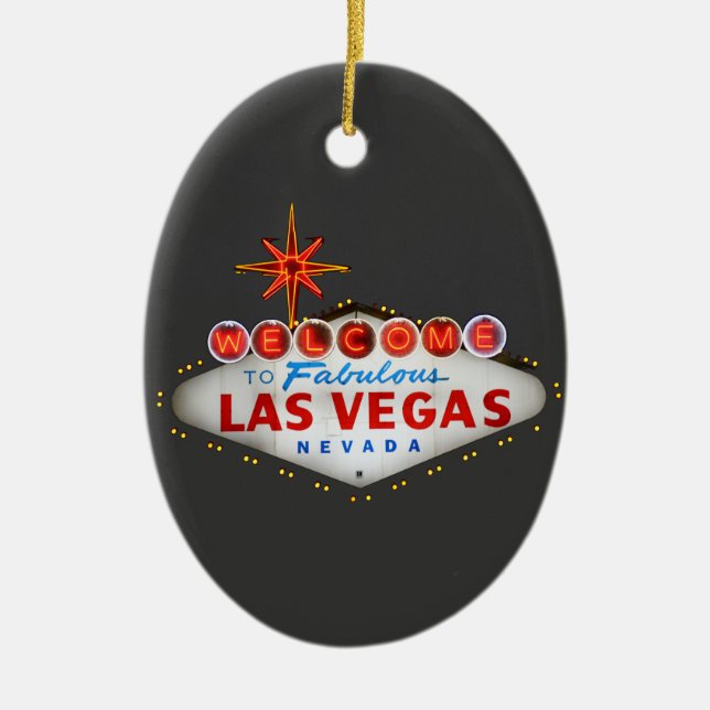 Las Vegas Gifts Ceramic Tree Decoration (Front)