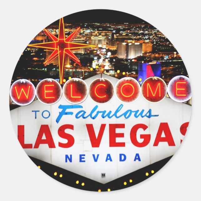 Las Vegas Gifts Classic Round Sticker (Front)