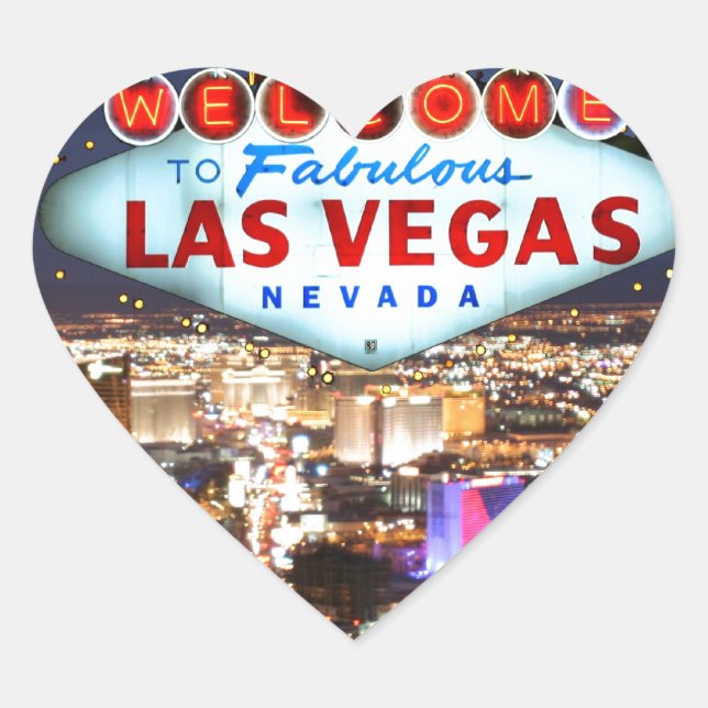 Las Vegas Gifts Heart Sticker (Front)
