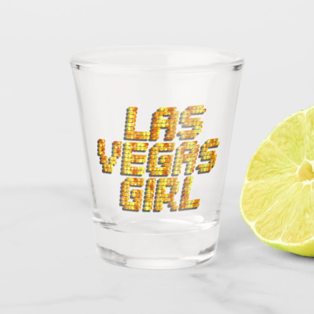 Las Vegas Girl Shot Glass (Front)