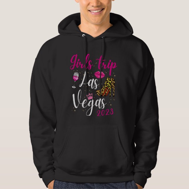 Las Vegas Girls Trip 2023 Girls Weekend Friend Mat Hoodie (Front)