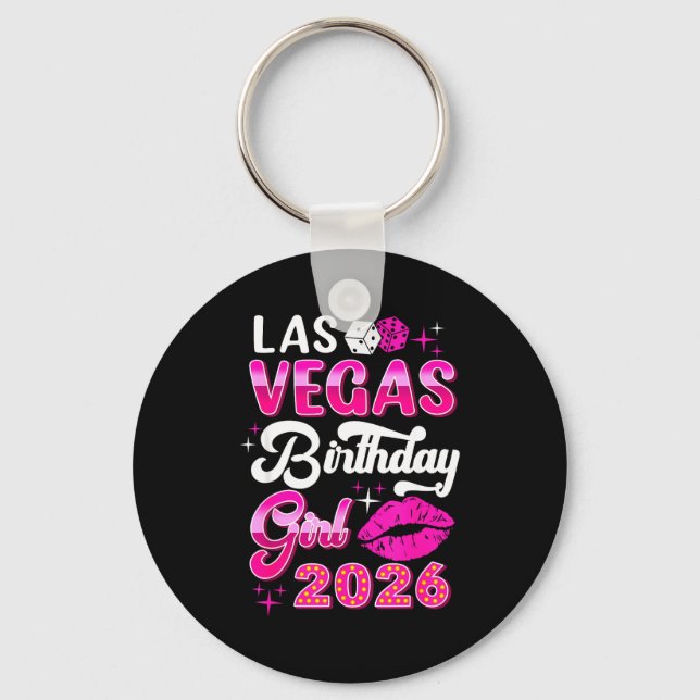 Las Vegas Girls Trip 2026 Cruise Trip Matching Bir Key Ring (Front)