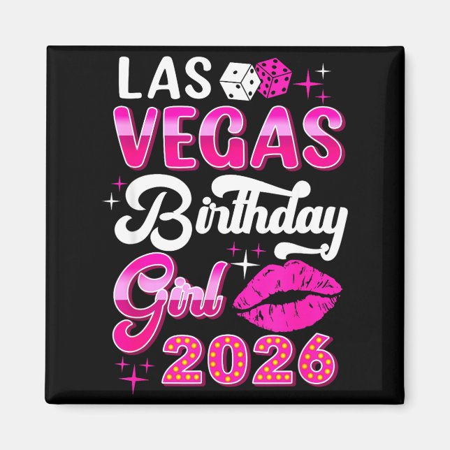 Las Vegas Girls Trip 2026 Cruise Trip Matching Bir Magnet (Front)