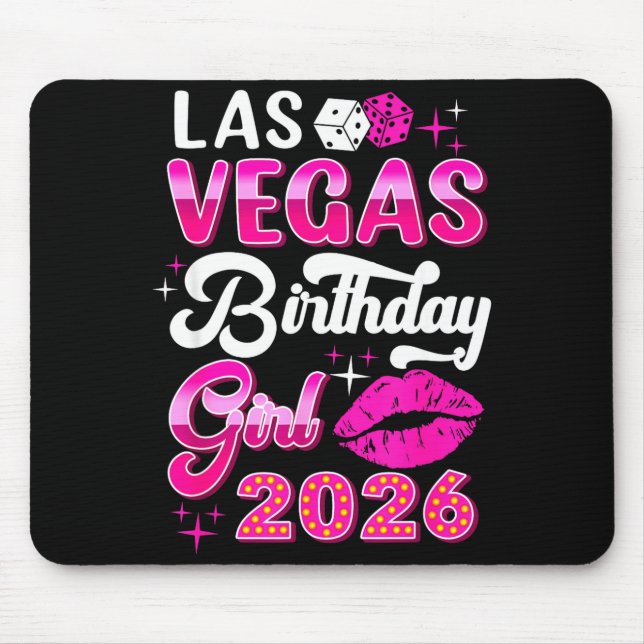 Las Vegas Girls Trip 2026 Cruise Trip Matching Bir Mouse Mat (Front)
