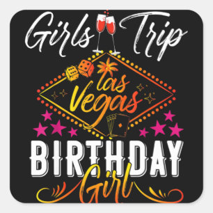 Las Vegas Girls Trip Vacation Bachelorette Birthda Square Sticker