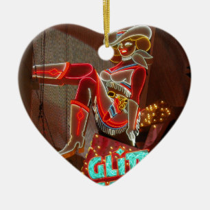 Las Vegas Glitter Gulch Ceramic Tree Decoration