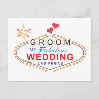 Las Vegas Groom Postcard