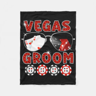 Las Vegas Groom Wedding Tee Bachelor Party Stag Ni Fleece Blanket