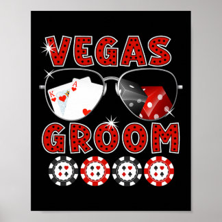 Las Vegas Groom Wedding Tee Bachelor Party Stag Ni Poster