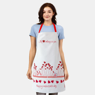 Las Vegas Happy Valentine's Day Apron