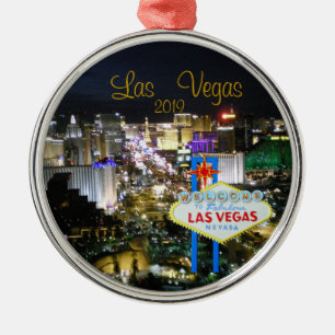 Las Vegas Holiday Ornament red bow